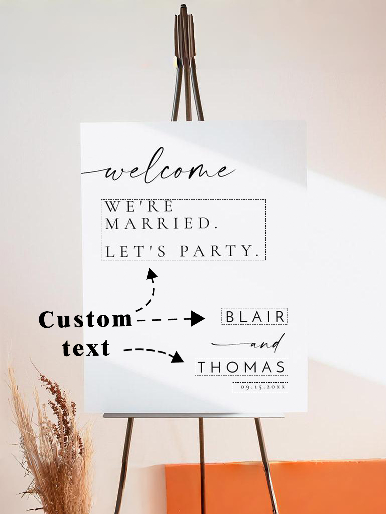 Wedding Welcome Sign Wedding Reception Greeting Board